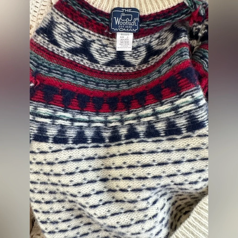 Vintage 80s Women’s Woolrich wool blend sweater, size L - Picture 3 of 10